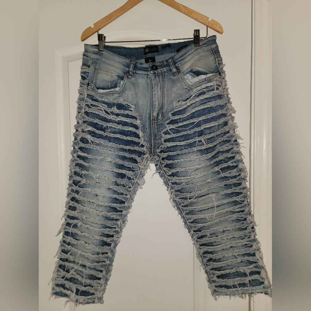Stylish Distressed Light Blue Skinny Jeans